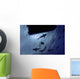 Caribbean Reef Sharks Circling Wall Decal
