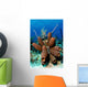 Brown Tube Sponge Cluster Wall Decal