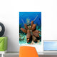 Brown Tube Sponge Cluster Wall Decal