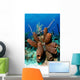 Brown Tube Sponge Cluster Wall Decal