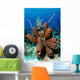 Brown Tube Sponge Cluster Wall Decal