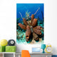 Brown Tube Sponge Cluster Wall Decal