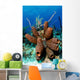 Brown Tube Sponge Cluster Wall Decal
