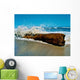 Waves Splashing over Driftwood Wall Decal