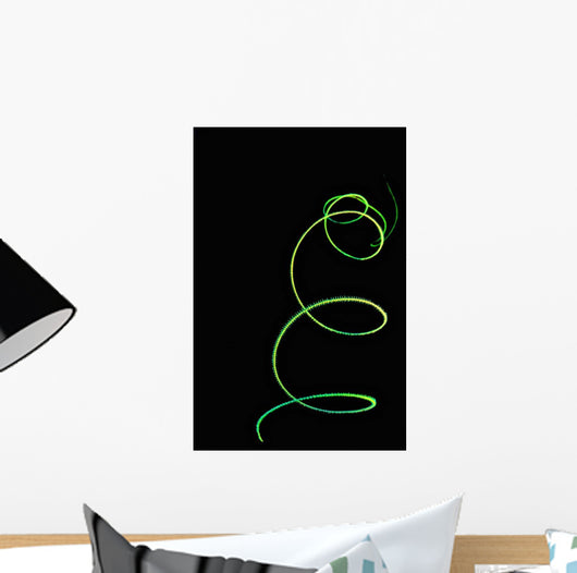 Spiral Coral Whip Black Wall Decal