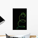 Spiral Coral Whip Black Wall Decal