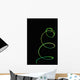 Spiral Coral Whip Black Wall Decal