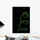 Spiral Coral Whip Black Wall Decal