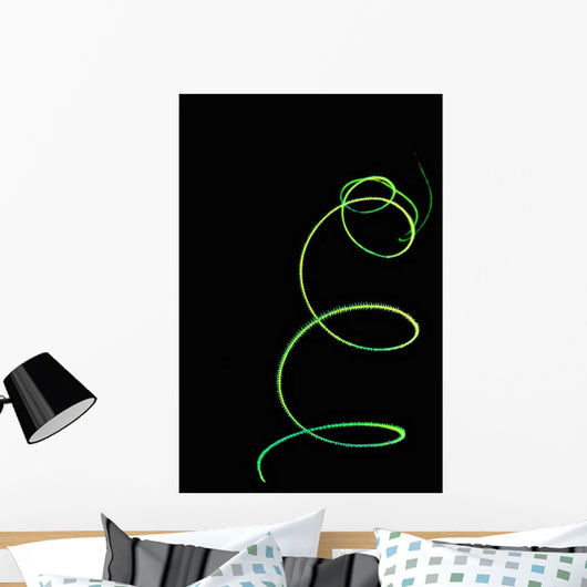 Spiral Coral Whip Black Wall Decal