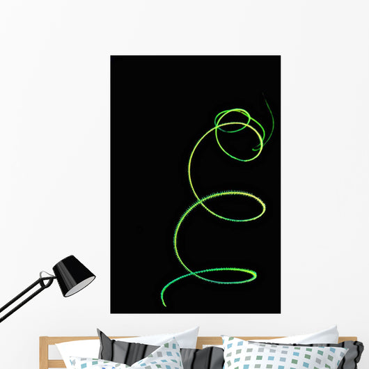 Spiral Coral Whip Black Wall Decal