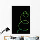 Spiral Coral Whip Black Wall Decal