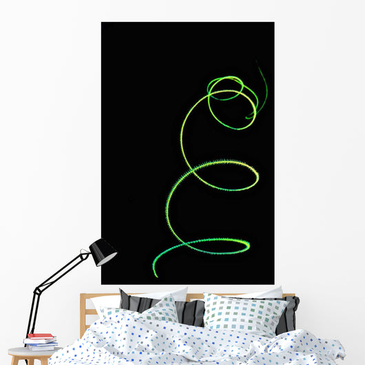 Spiral Coral Whip Black Wall Decal