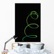 Spiral Coral Whip Black Wall Decal