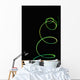 Spiral Coral Whip Black Wall Decal