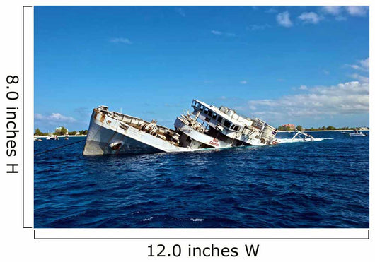 Sinking Uss Kittiwake Grand Wall Decal