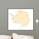 Political Map of Antarctica Wall Mural