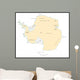 Political Map of Antarctica Wall Mural