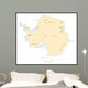 Political Map of Antarctica Wall Mural