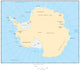 Political Map of Antarctica Wall Mural