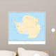 Political Map of Antarctica Wall Mural