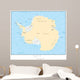 Political Map of Antarctica Wall Mural