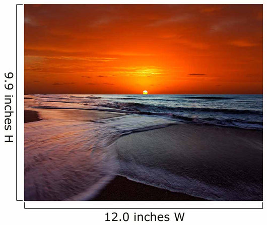 Two Crossing Waves Sunrise Wall Decal
