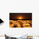 Moon Rising behind Rocks Wall Decal