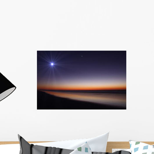 Moon and Venus Twilight Wall Decal