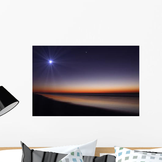 Moon and Venus Twilight Wall Decal