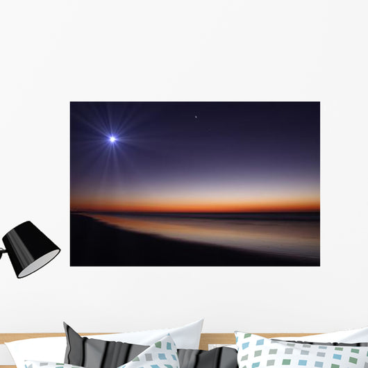 Moon and Venus Twilight Wall Decal