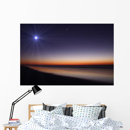 Moon and Venus Twilight Wall Decal