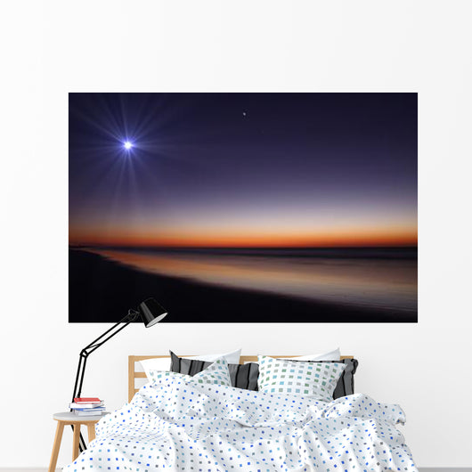 Moon and Venus Twilight Wall Decal