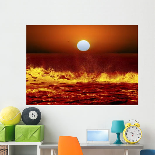 Sun and Ocean Waves Wall Decal
