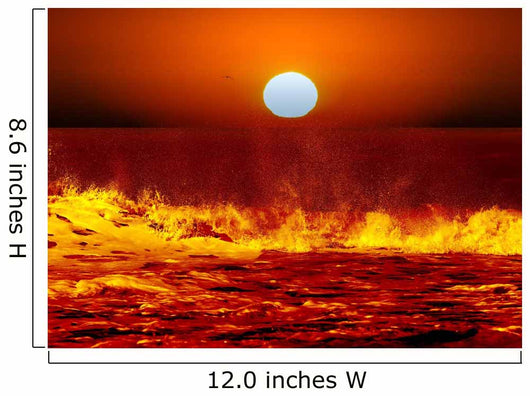 Sun and Ocean Waves Wall Decal