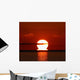 Omega-shaped Sunrise above Water Wall Decal