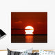 Omega-shaped Sunrise above Water Wall Decal
