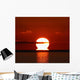 Omega-shaped Sunrise above Water Wall Decal