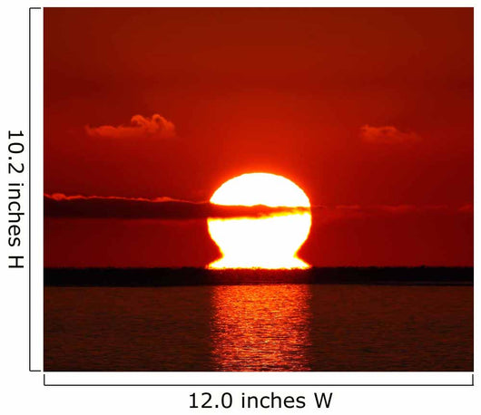Omega-shaped Sunrise above Water Wall Decal