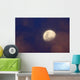 Moon between Colorful Clouds Wall Decal