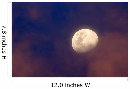 Moon between Colorful Clouds Wall Decal