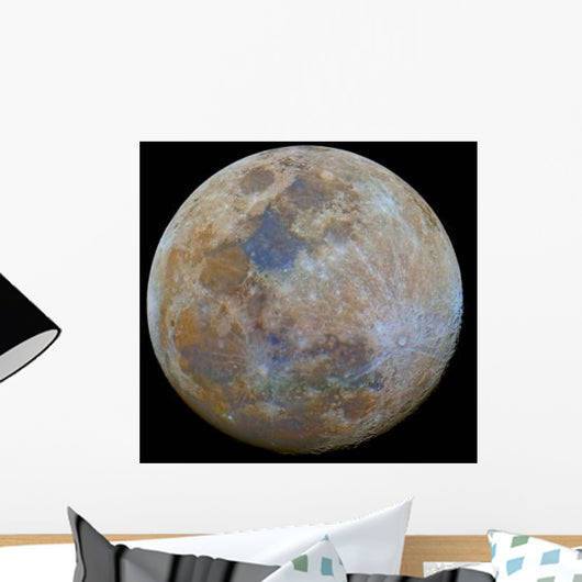 Almost Full Moon Color Wall Decal