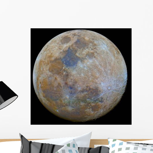 Almost Full Moon Color Wall Decal