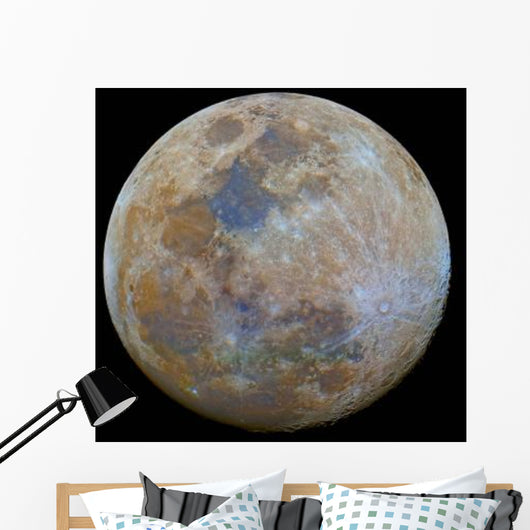 Almost Full Moon Color Wall Decal