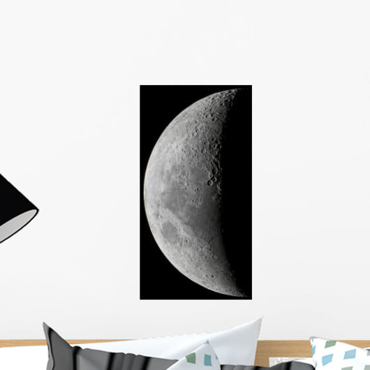 Waxing Crescent Moon High Wall Decal Design 2