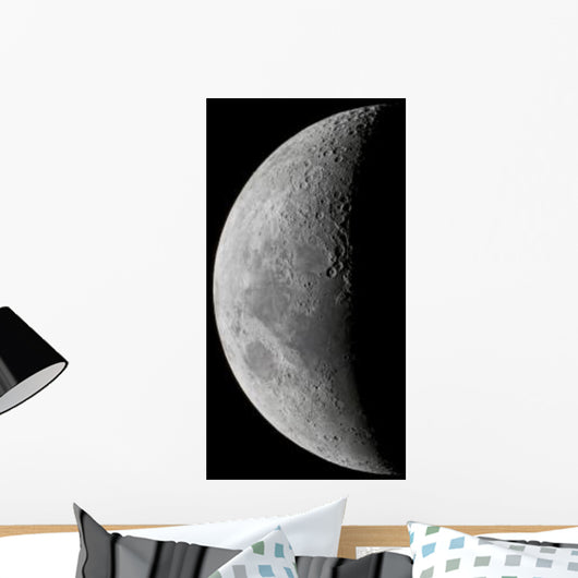Waxing Crescent Moon High Wall Decal Design 2