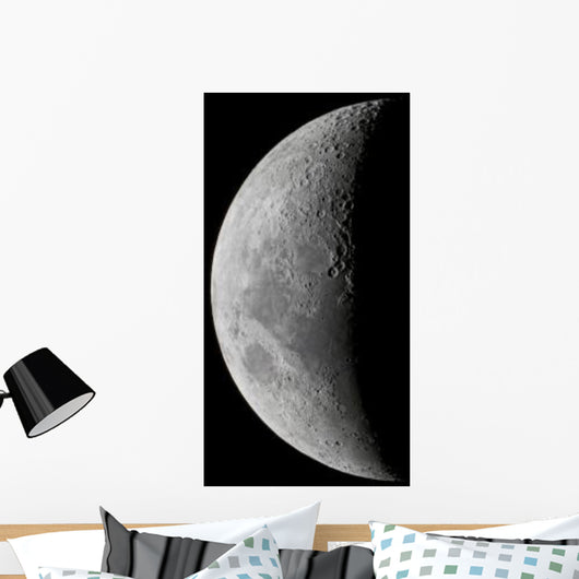 Waxing Crescent Moon High Wall Decal Design 2