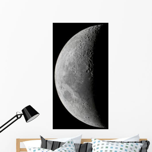 Waxing Crescent Moon High Wall Decal Design 2