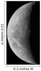 Waxing Crescent Moon High Wall Decal Design 2