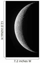 Waxing Crescent Moon High Wall Decal Design 1