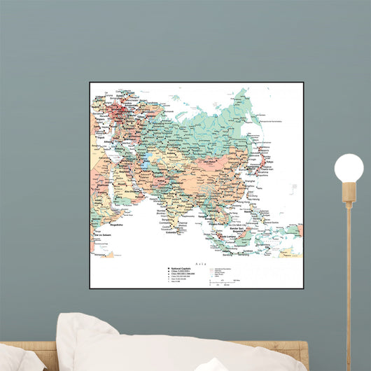 Map of Asia Wall Mural